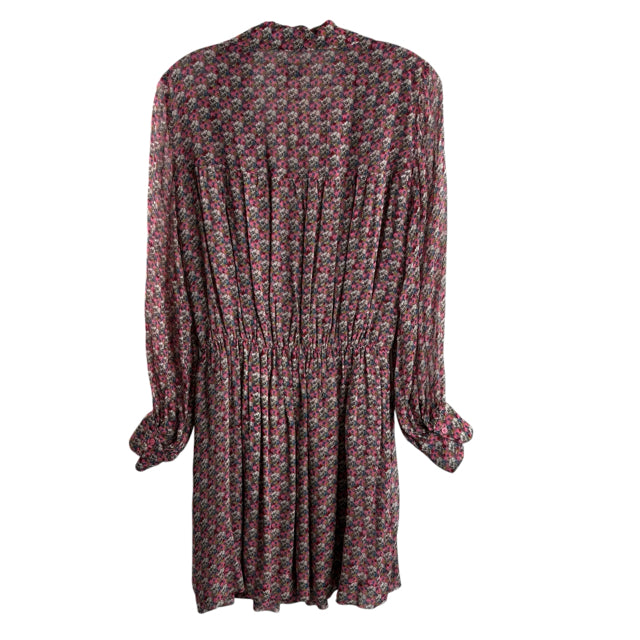 ZADIG & VOLTAIRE Size SMALL Pink Print Long Sleeve Viscose DRESS