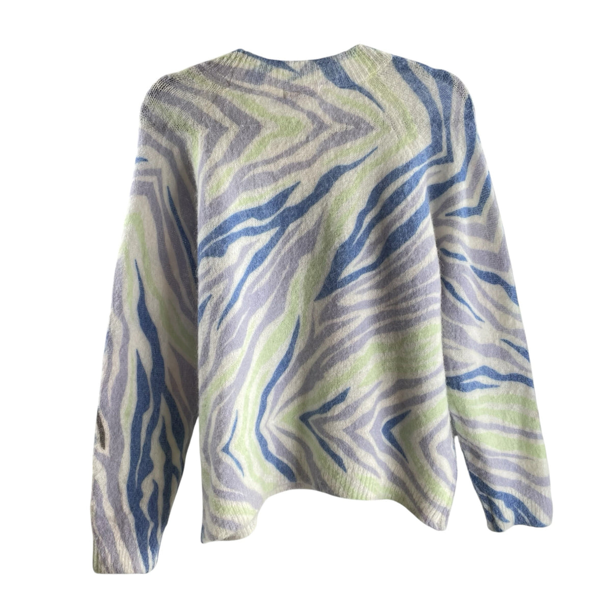 BARTOLINI Size LARGE Blue/Green Long Sleeve SWEATER