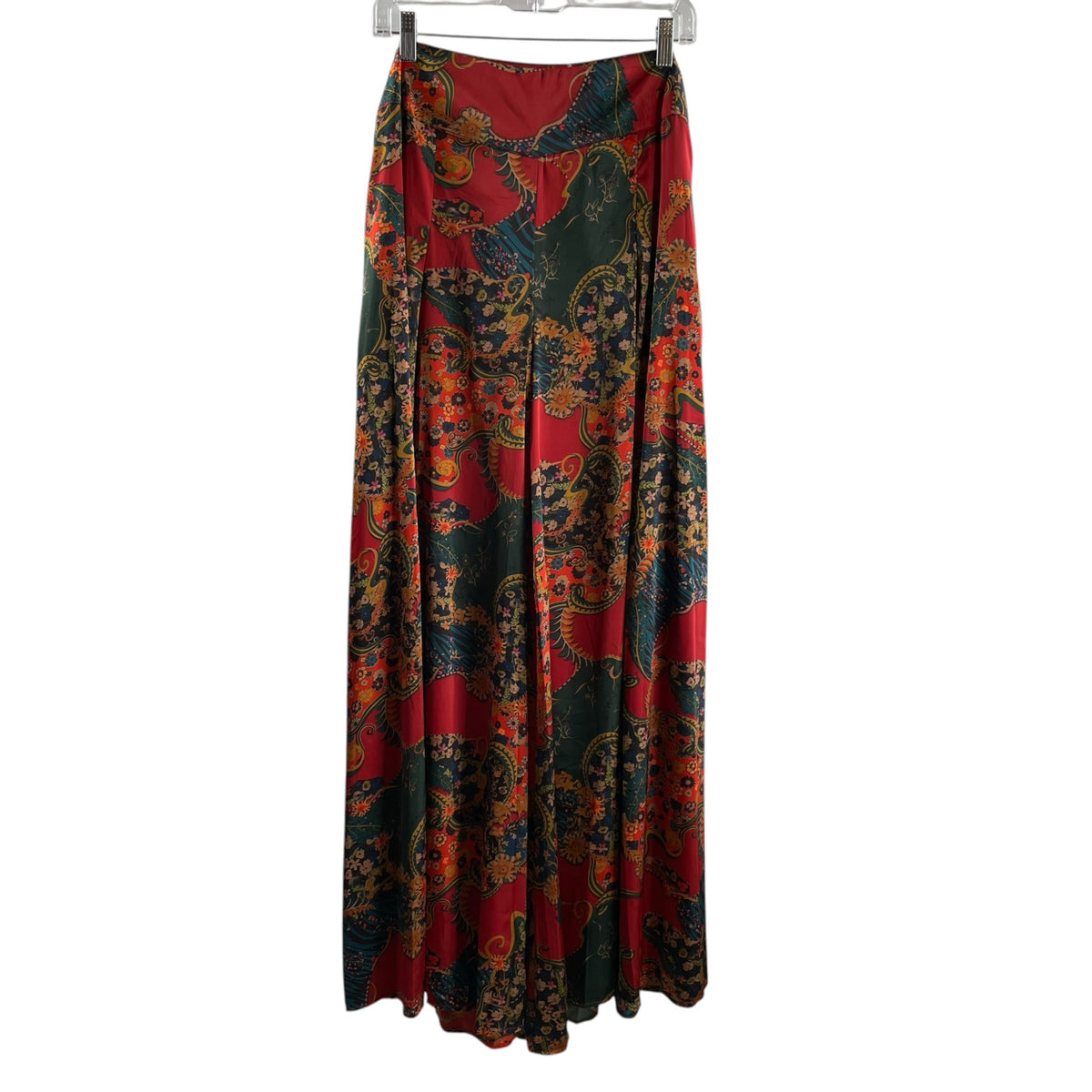 GRACIA Size MED Red/Multi Print Wide Leg NWT PANTS