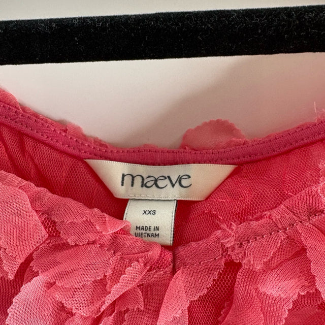 MAEVE Size XXS Raspberry Off Shoulder NWT TOP