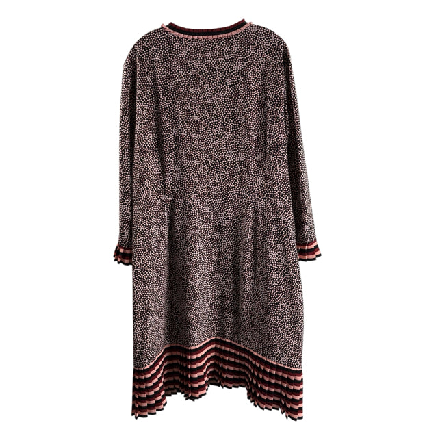 BODEN Size 18 LONG Black/Pink Dots Long Sleeve NWT DRESS