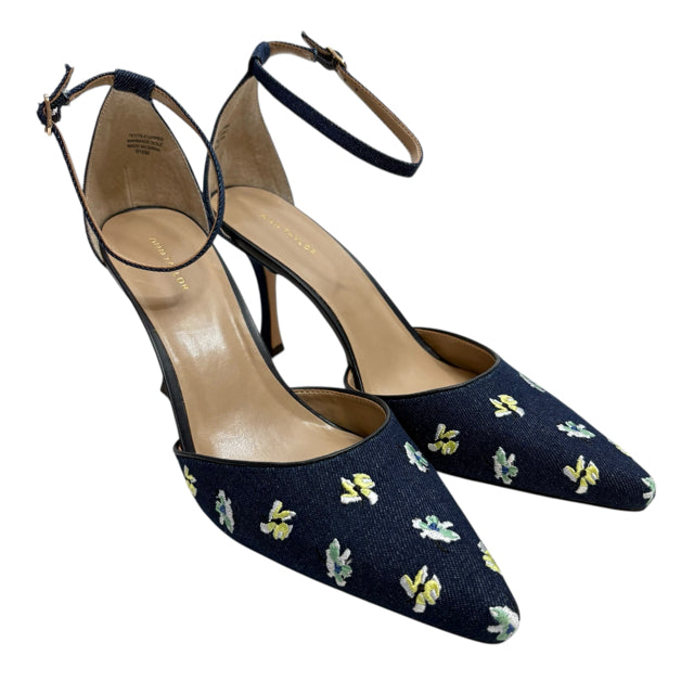 ANN T Size 9 1/2 Denim Blue Ankle Strap NWT SHOE