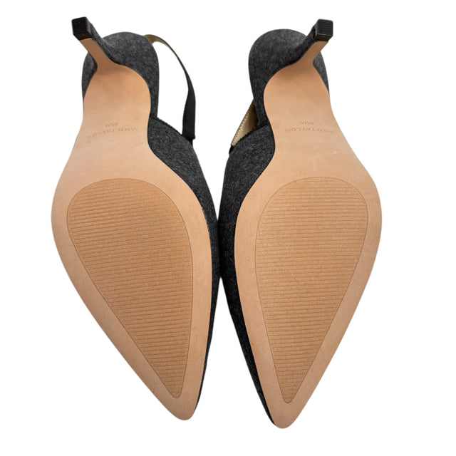 ANN T Size 9 1/2 Gray Sling Flannel NWT SHOE