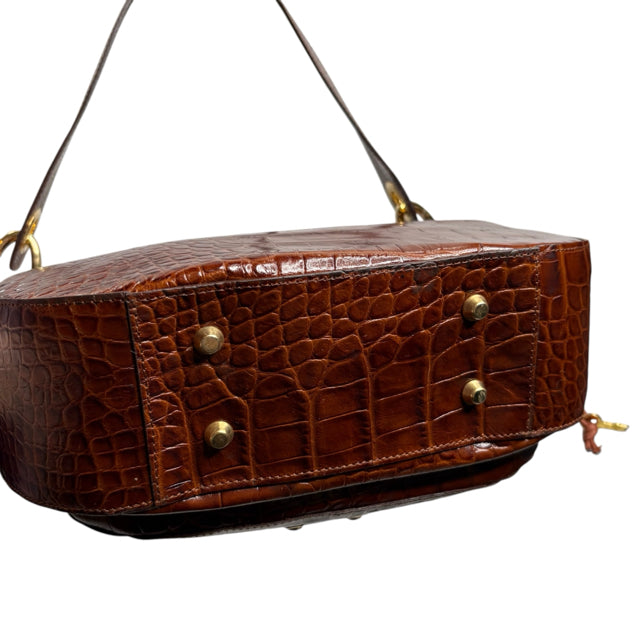 RIPANI Brown Croc Look Leather NWT PURSE