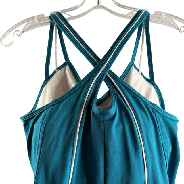 K SWISS Size MEDIUM Teal Strappy Polyester Blend NWT DRESS