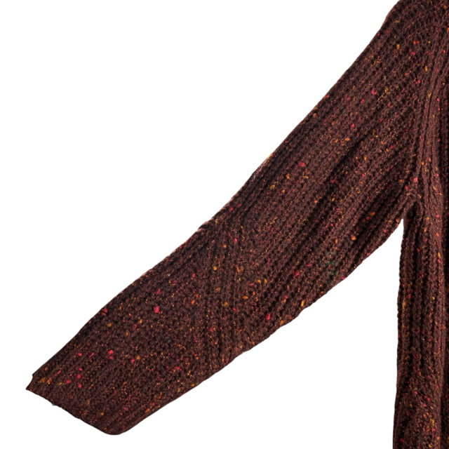 TALBOTS Size 2X Brown Speckled Long Sleeve Mock Turtleneck Acrylic Blend SWEATER