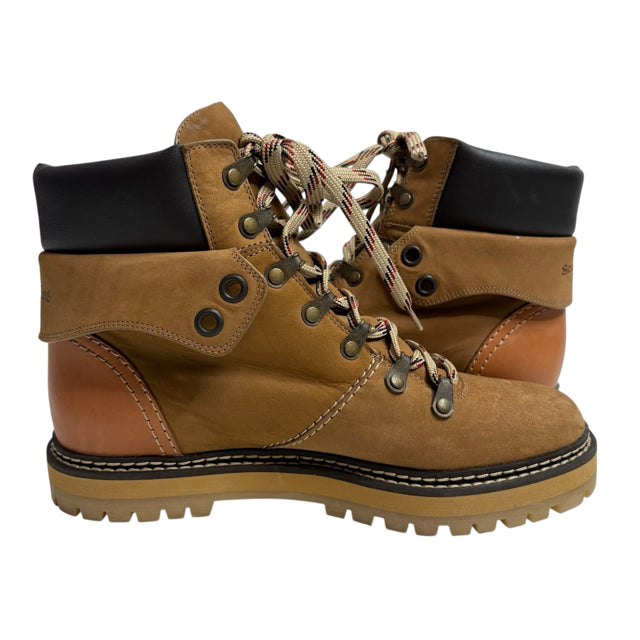 SEE BY CHLOE Size 39 Tan Laced Leather BOOT