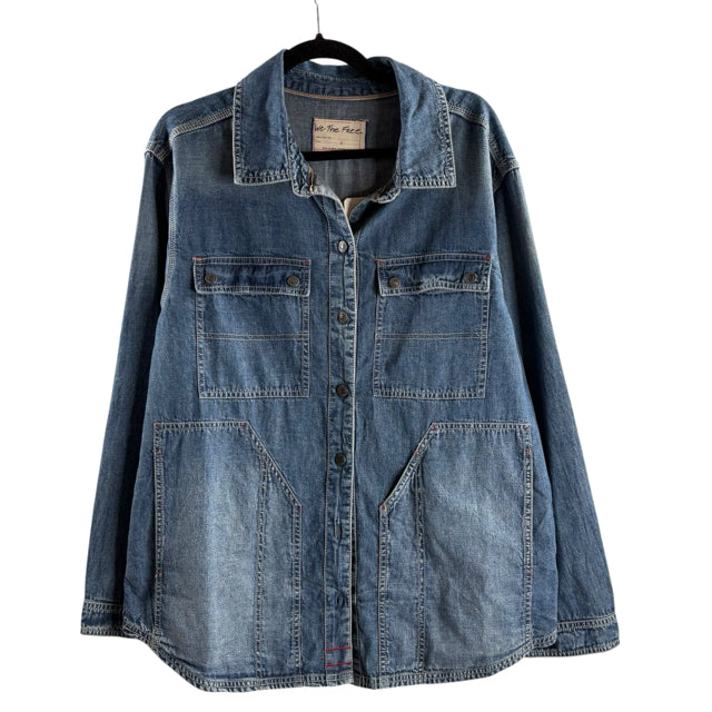 WE THE FREE Size SMALL Blue Long Sleeve Shirt Jacket Denim NWT TOP