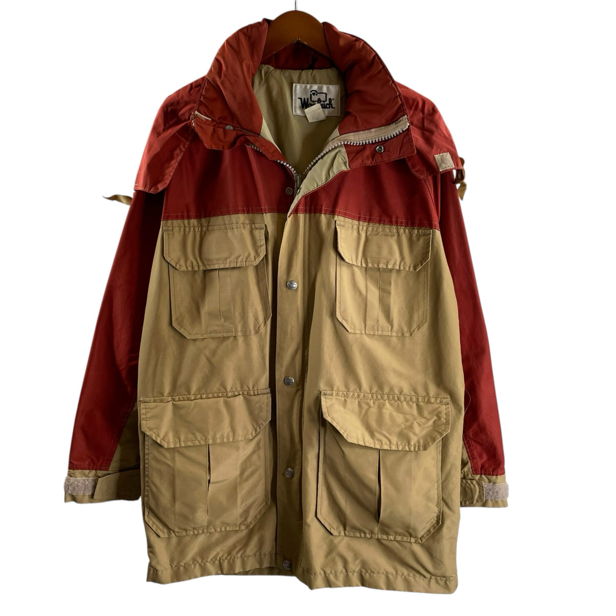 WOOLRICH Size MED Rust/Tan Nylon AS IS! JACKET