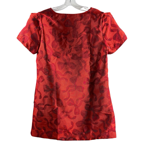 SHOW ME YOUR MUMU Size MEDIUM Red Bows Short Sleeve Polyester DRESS