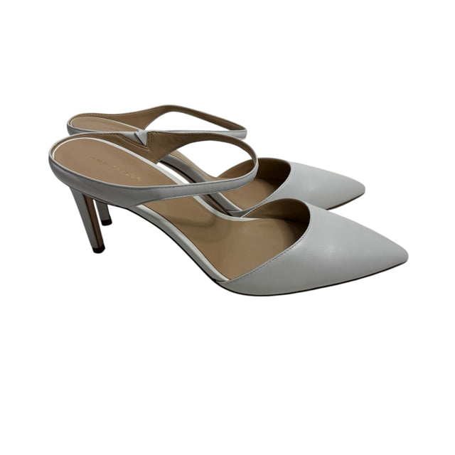 ANN T Size 9 1/2 White Sling Leather SHOE