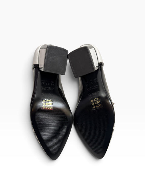 KAT MACONIE Size 6 B/W Bootie Patent Leather SHOE