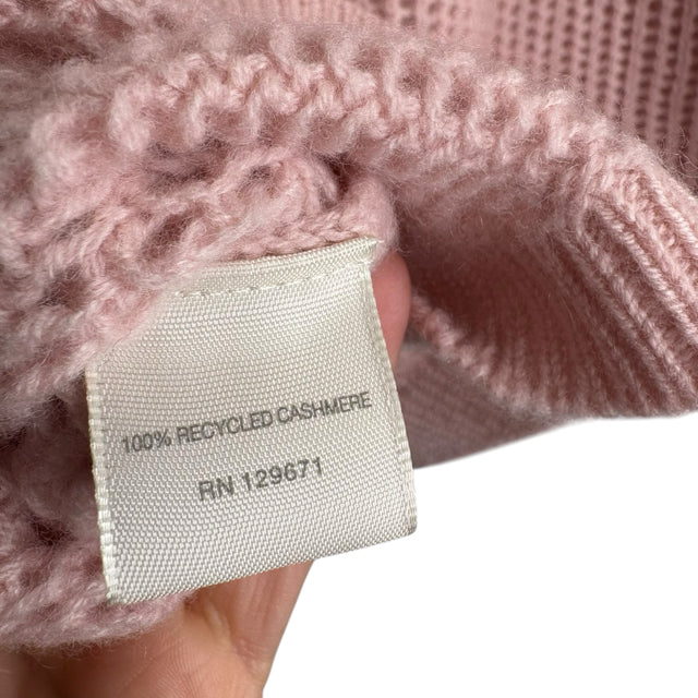 NAKED CASHMERE Size SMALL Pink Long Sleeve Loose Weave SWEATER