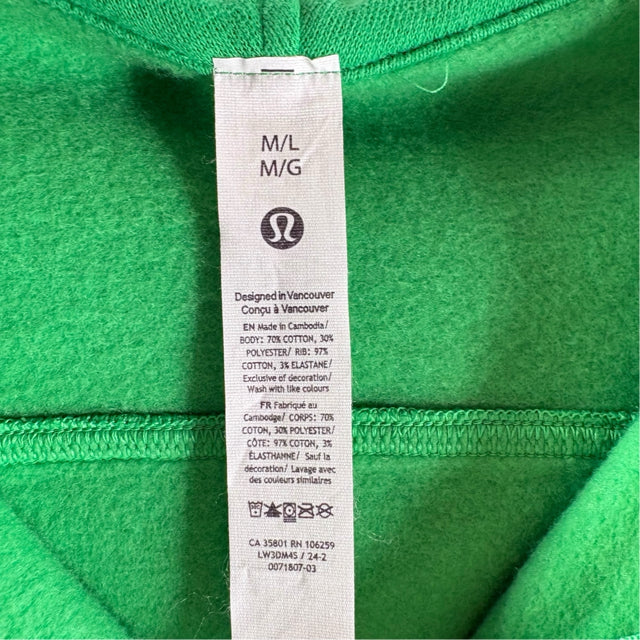 LULULEMON Size X-SMALL Green Hoodie TOP