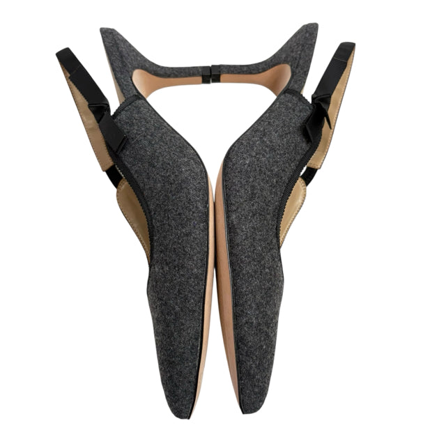 ANN T Size 9 1/2 Gray Sling Flannel NWT SHOE