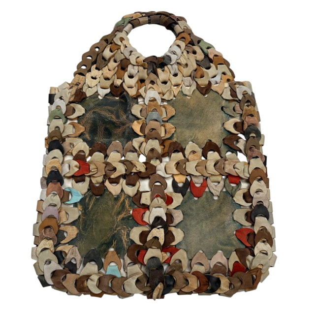 Green/Multi Patchwork Leather Handbag PURSE