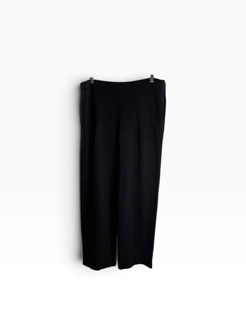 ST JOHN Size 12 Black Santana Knit PANTS