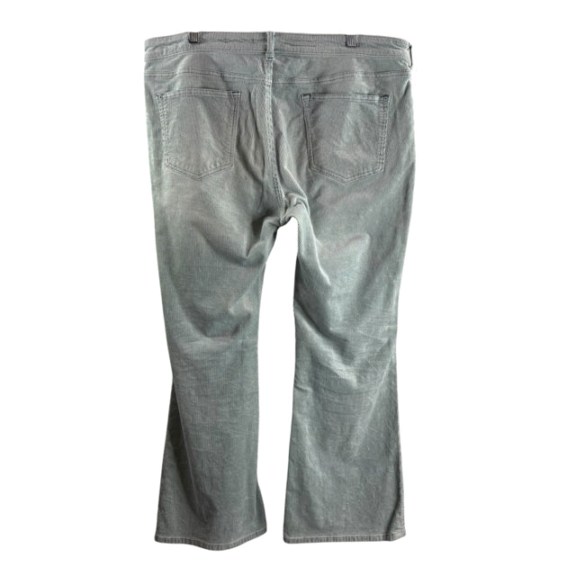 PILCRO Size 34 PETITE Light Blue Wide Leg Corduroy PANTS