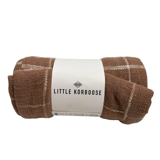 LITTLE KORBOOSE Brown/White Plaid NWT BLANKET