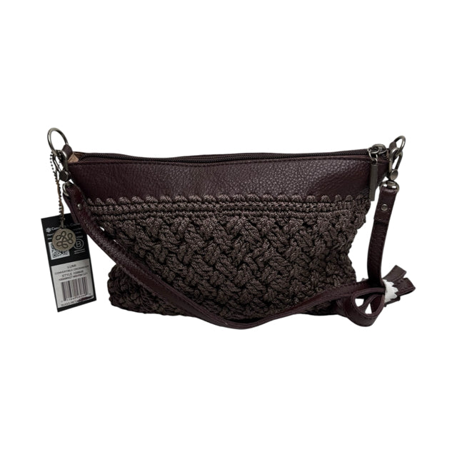 SAK Dark Brown Weave Leather Cross Body NWT PURSE