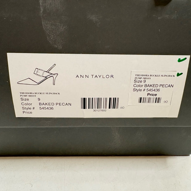 ANN T Size 9 Brown Sling Suede NWT SHOE