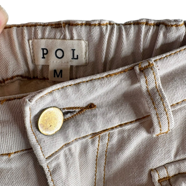 POL Size MEDIUM Cream Pockets Denim JEANS
