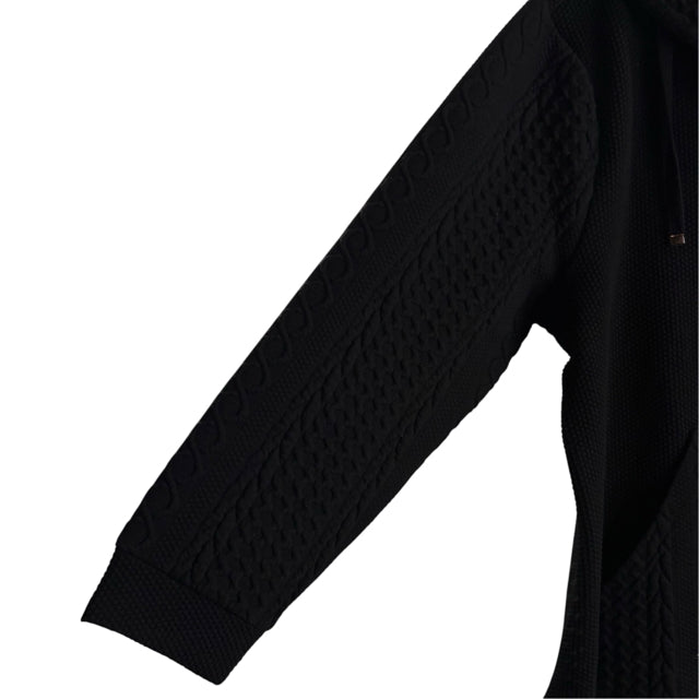 DOLCEZZA Size X-LARGE Black Long Sleeve Hood TOP
