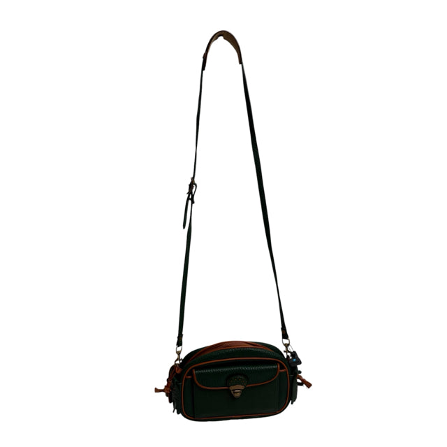 DOONEY & BOURKE Green/Brown Pebble Leather Cross Body PURSE