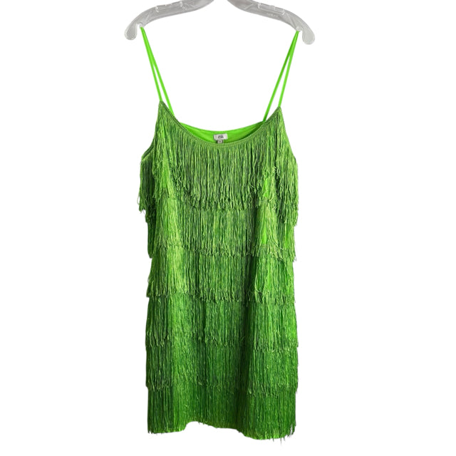 RIVER ISLAND Size 14 Green Loops Strappy Polyester NWT DRESS