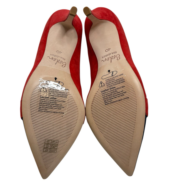 BODEN Size 40 Red/Multi Pump Suede NEW - BOX SHOE