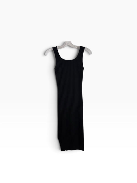 ALL SAINTS Size SMALL Black Sleeveless Ribbed DRESS