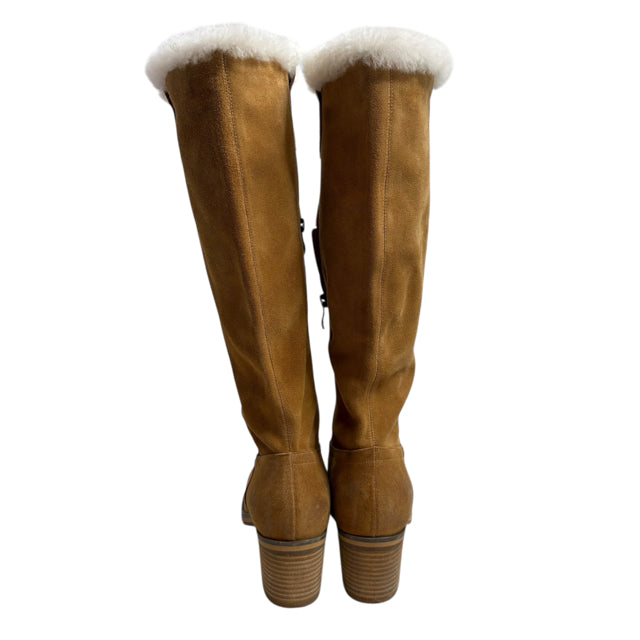 ANTELOPE Size 41 Tan Knee High Suede BOOT