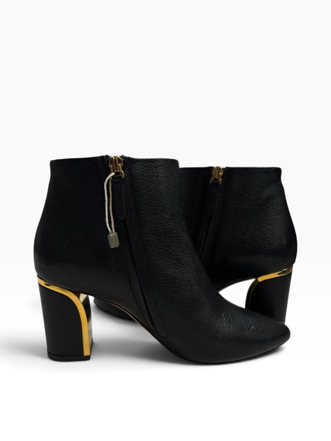 CHLOE Size 37 Black Ankle Leather NWT BOOT