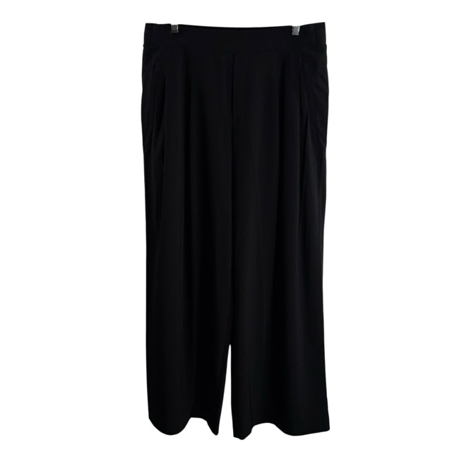 ATHLETA Size 16 Black Wide Leg Polyester Blend ACTIVE PANT