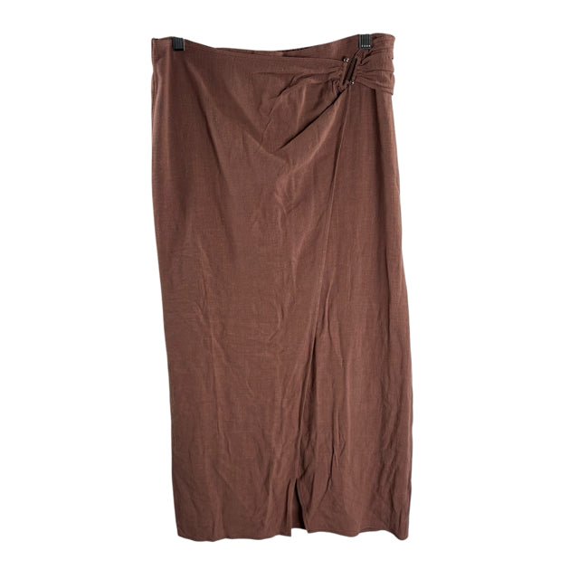 BE COOL Size LARGE Brown Wrap NWT SKIRT