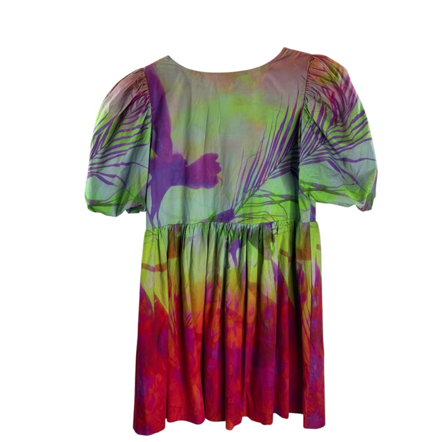 PLENTY Size MED Multi Short Sleeve DRESS