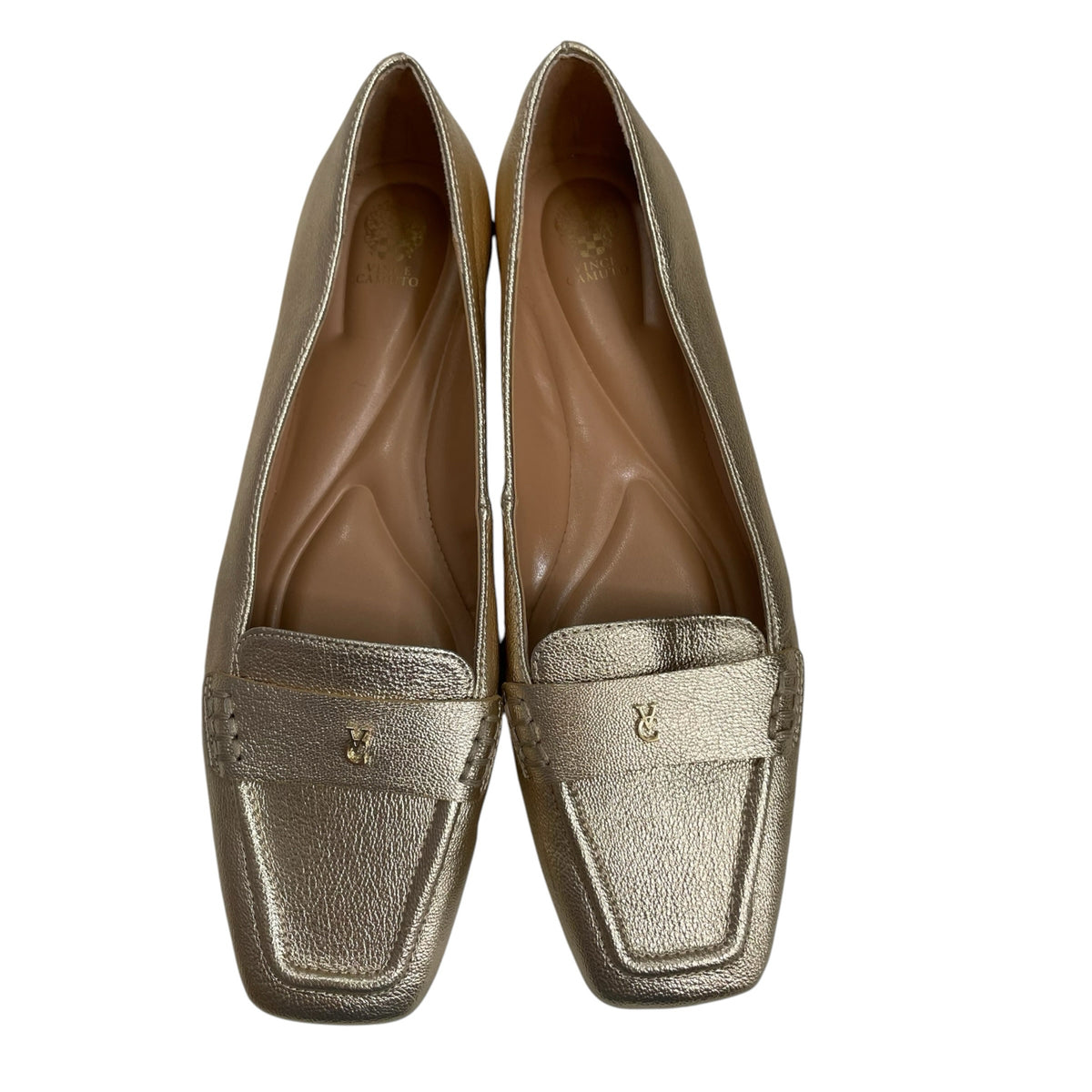 VINCE CAMUTO Size 8 Gold Flats Metallic Leather SHOE