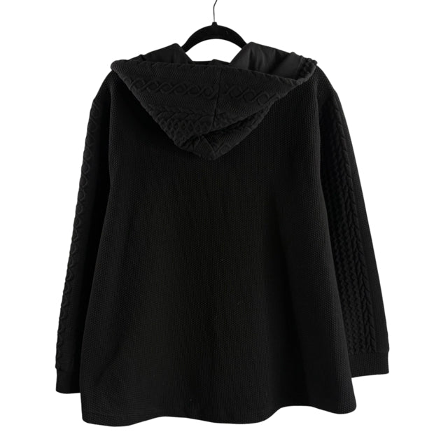 DOLCEZZA Size X-LARGE Black Long Sleeve Hood TOP
