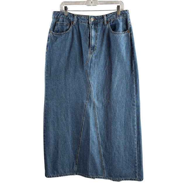 MNG Size X-LARGE Light Blue Long Denim SKIRT