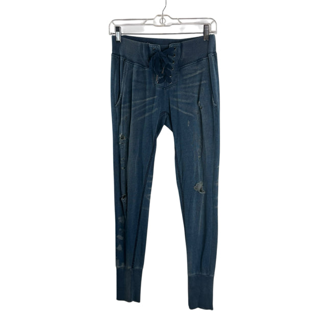 NSF Size SMALL Blue Distressed Joggers PANTS