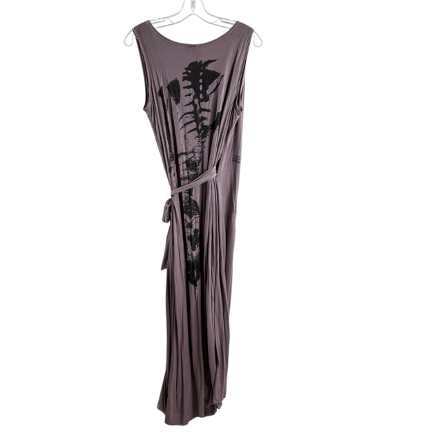 LIFE & DEATH Size LARGE Lavender/Black Sketch Sleeveless Cotton NWT DRESS