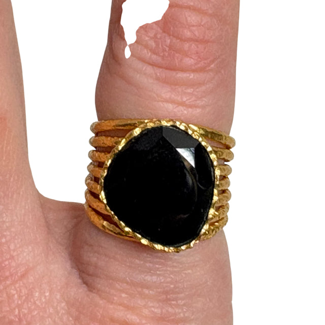 CHRISTINA GREENE 18K Gold Plated Gold Adjustable RING