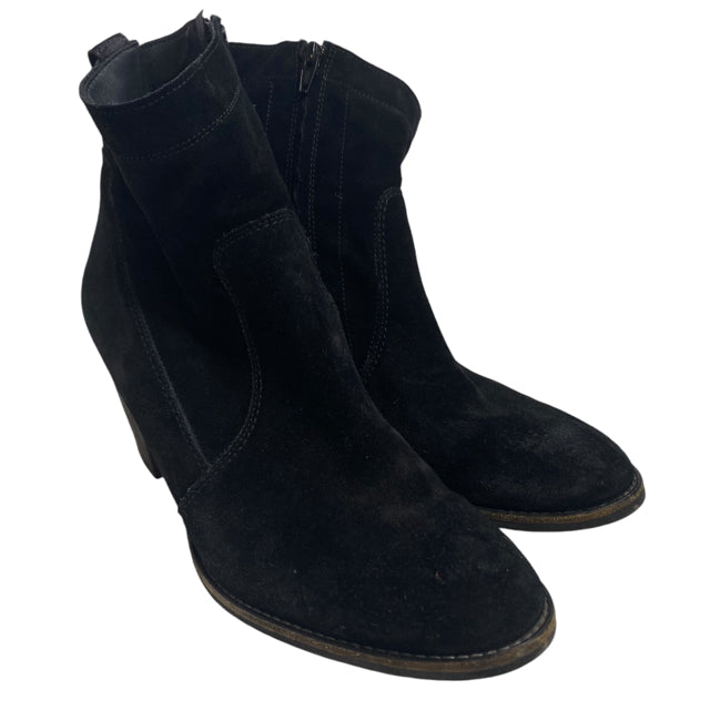 PAUL GREEN Size 7 1/2 Black Ankle Suede BOOT