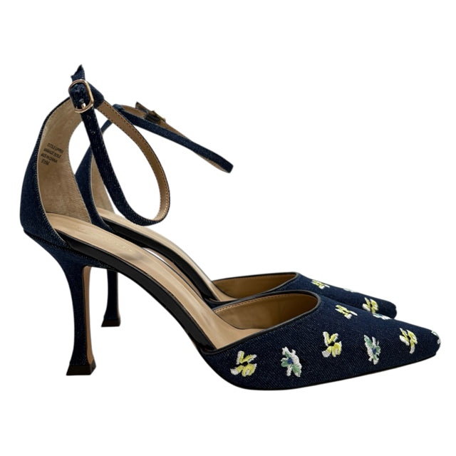ANN T Size 9 1/2 Denim Blue Ankle Strap NWT SHOE