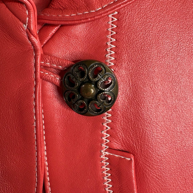 WILSON'S Size SMALL Salmon Leather JACKET
