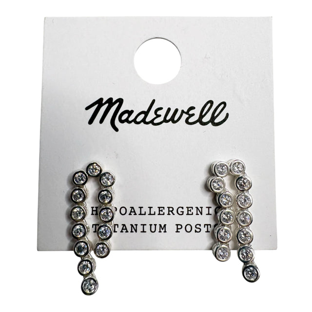 MADEWELL Silvertone Diamond Dangle EARRINGS