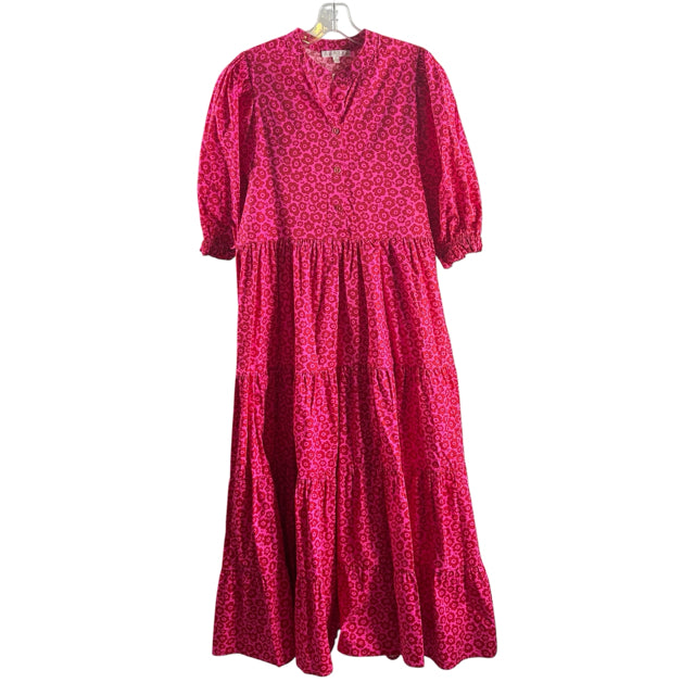 KARLIE Size SMALL Pink/Red Floral 3/4 Sleeve Cotton NWT DRESS