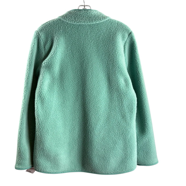 TALBOTS Size SMALL Light Green Pockets Fleece JACKET