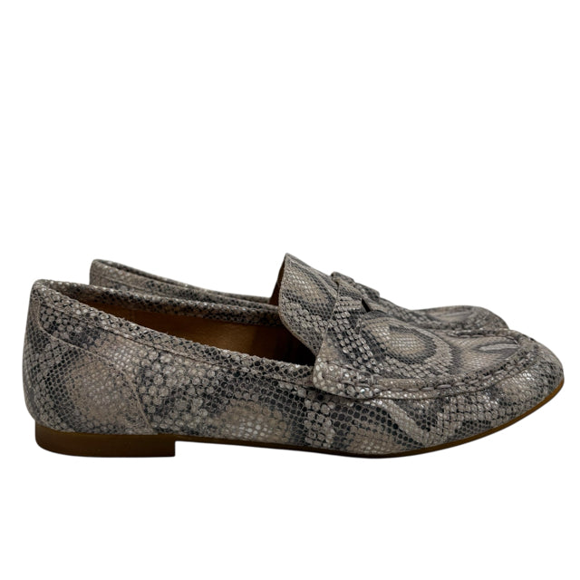 BORN Size 8 1/2 Gray Loafer Leather SHOE