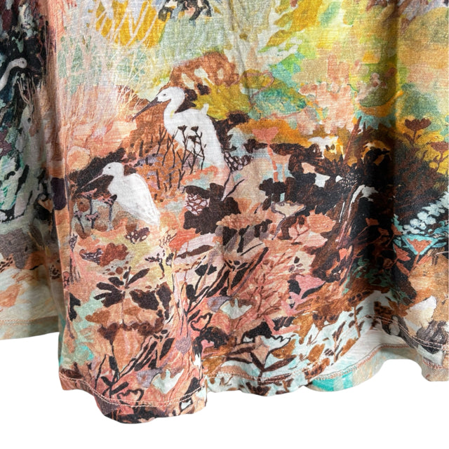 PILCRO Size X-LARGE Multi Print Short Sleeve TOP